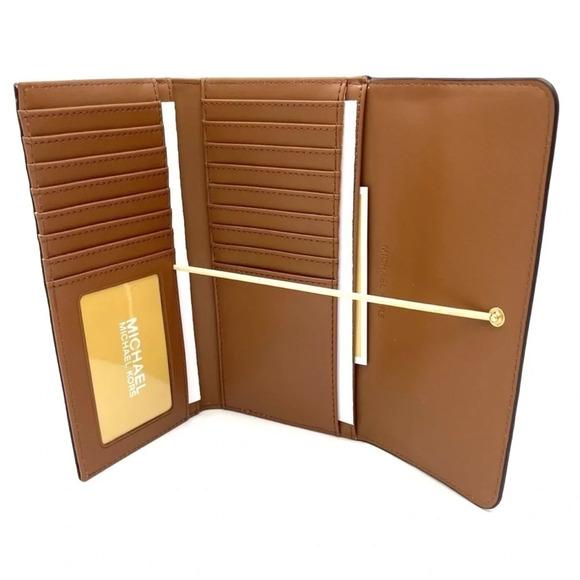 Michael Kors Large Trifold Wallet Vanilla/Brown (NWT) - Picture 6 of 7